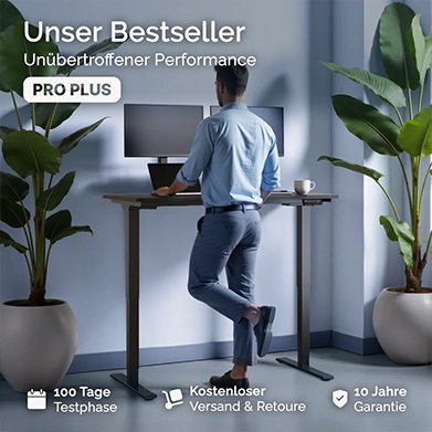 Deskspace Pro Plus Höhenverstellbarer Schreibtisch