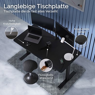 Deskspace Pro Plus Höhenverstellbarer Schreibtisch