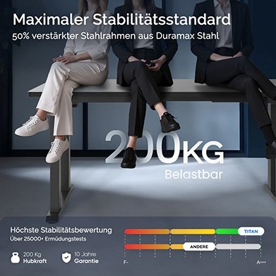 Titan Deskspace Höhenverstellbarer Schreibtisch