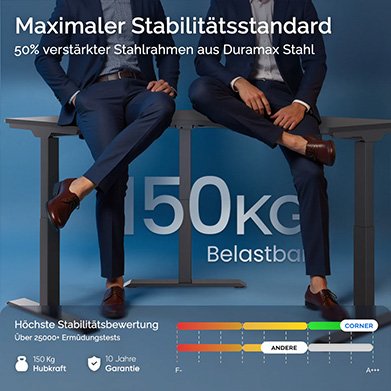 Corner Deskspace Höhenverstellbarer Schreibtisch