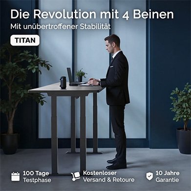 Titan Deskspace Höhenverstellbarer Schreibtisch