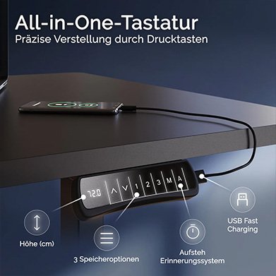 Titan Deskspace Höhenverstellbarer Schreibtisch