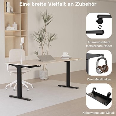 homall höhenverstellbarer schreibtisch test